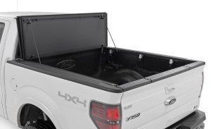 Ford F-150 Hard Tri-Fold Flip Up Bed Cover - Rough Country - '04-'14